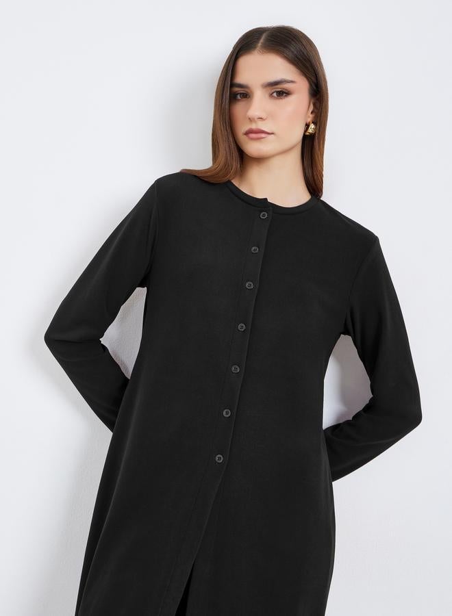 Styli Women Black Midi Knit Top and Pants Co-ords - Image 2